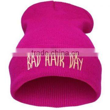 FREE Sample! wholesale custom knitted hat beanie with embroidery logo