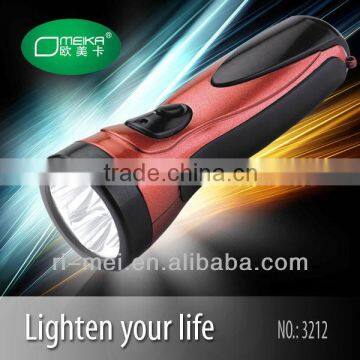 Green Rechargeable 3W flat led flashlight