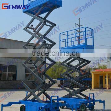 AC power 12m mobile scissor lift for workshop