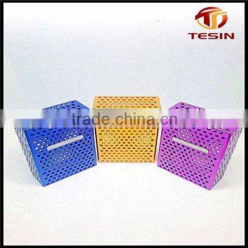 Fashion hollow designed colorful aluminium Cigarette case box 20 pcs pack inside paper box