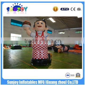 SUNJOY 2016 hot-selling inflatable cartoon characters advertisement cartoon for restaurant