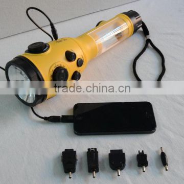 Hand Crank Flashlgiht portable torch rechargeable radio