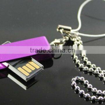 manufactory hot sell metal swivel mini usb stick