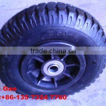 plastic rims and rubber wheels 8 inch 2.80/2.50-4 made in qingdao