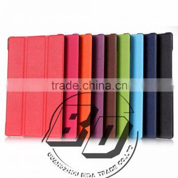 Manufacturer Wholesale Professional Three Folding Stand PU Leather Tablet Case For Lenovo TAB2 A8-50 lowest price