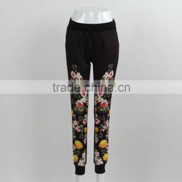 F5W30056 Ladies Floral Knit Pants