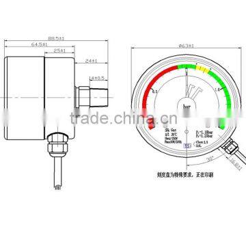 Supplier SF6 Gas Density Indicator With Indication Air Pressure Gauge photo-6