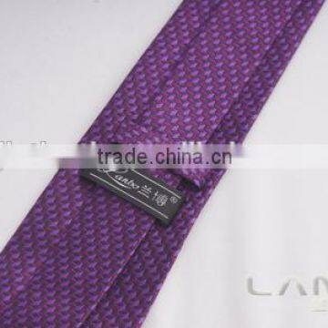 2016 Fashion Trendy Purple Jacquard Silk Woven Mens Skinny Tie for Sale
