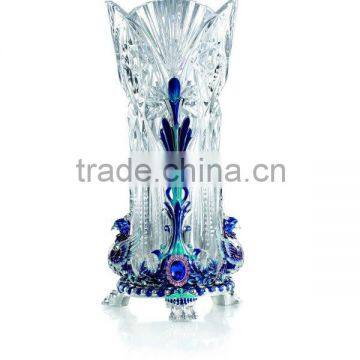 RORO Auspicious Golden Age enamel crystal glass decorative vase flower receptacle