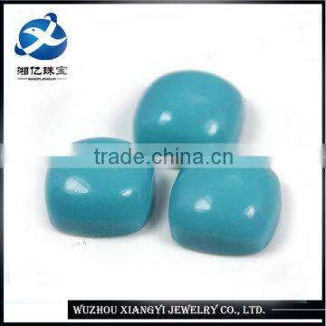 Chinese prices of fake blue square machine cut turquoise stones beads for party dresses decoration