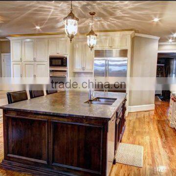 American Standard wooden design white kitchen cabinet in luxury