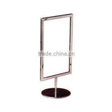 Metal sign holder with round base