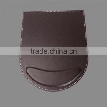 Supplier wholesale pu leather mouse pad with wrist rest