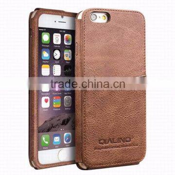 QIALINO Dropshipping Q Card Case, Full Grain Genuine For IPhone 6s Plus Leather Case photo-4