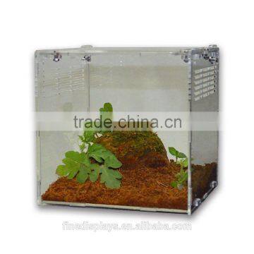 Acrylic Reptile Terrarium Habitat for juvenile and small arboreal tarantulas chameleon snails or other Larval Reptiles