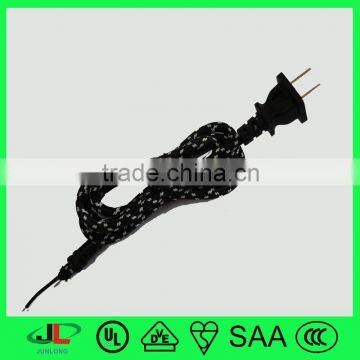 CCC ISO approved China fabric 2 pin electrical cord Plug