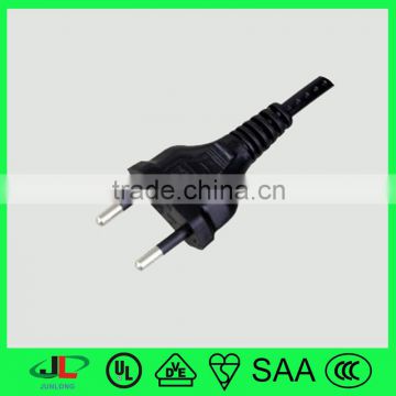 Korea 2 pin power cord plug KC approval ac power cord for home appliances/laptop computer