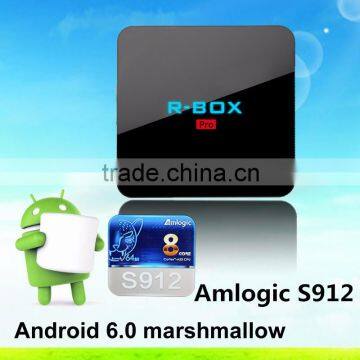 R-BOX pro factory supply Amlogic S912 Octa core BT4.0 4K KODI17.0 smart tv box