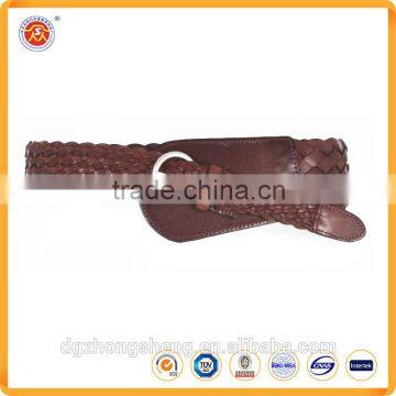 wrapped buckle fashion braided weave belt for girl