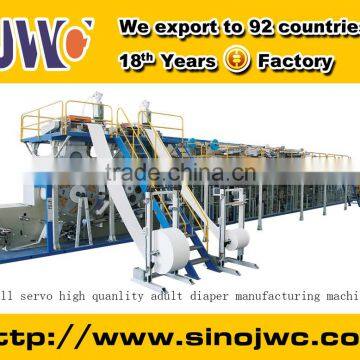 full automatic semi-servo control European quality adult diaper making machine manufacturer