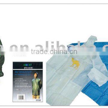 plastic light rain poncho with logo