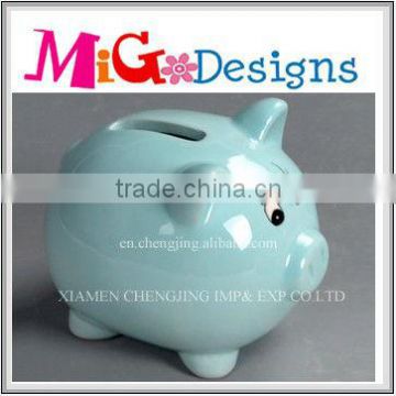 beautiful design pig shaped ceramic toy animated money bank