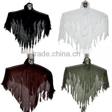 2016 new style cheaper plastic skull hanging ghost for halloween hanging props