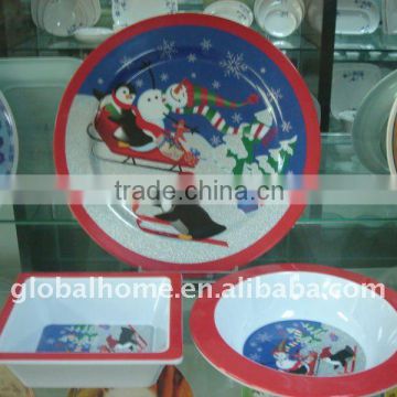 Christmas design melamine dinner set