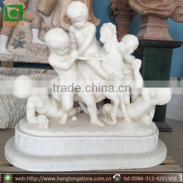 White Marble Little Nude Boy Statue