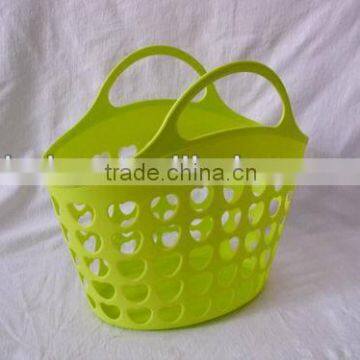 Plastic Colorful Soft Baskets With Handle