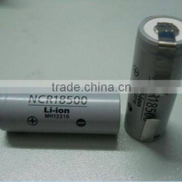 Genuine 18500 NCR18500 3.6V 2000mah battery cell with tabs(3.8A)