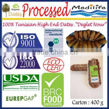 Tunisian High Quality Dates "Deglet Noor" Category, Organic Processed Dates Healthy Fruit Products, Fresh Dates Fruit, 400 g