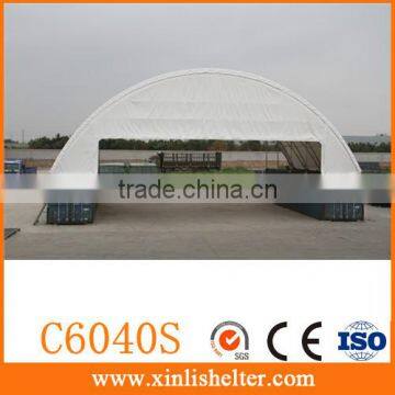 Double Truss Steel Frame Big Half Round PVC Container Shelter