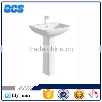 Hebei new style floor mounted ceramic pedestal basin