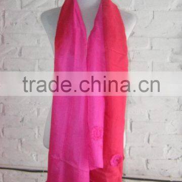 Soft silk scarf with beautiful design, Vietnam silk scarves