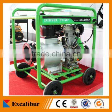 Customized Model SP605D-1 Electric Start 6 Inch 13HPLightweight Diesel Centrifugal Water Pump With Wheels For Widely Aplications photo-3