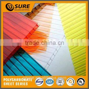 25 year guarantee polycarbonate honeycomb sheet with uv production pc hollow sheet for motor shed