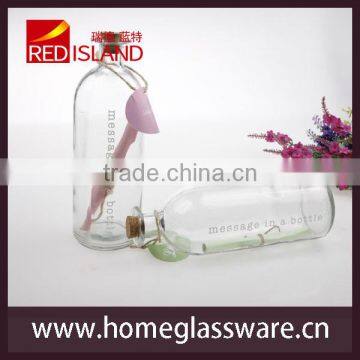 post bottle with Message Transparent glass lucky