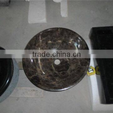 Spain Dark Emperador Stone Sink Basin photo-3