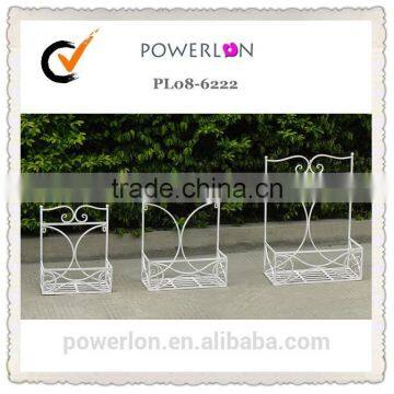 POWERLON Vintage Wrought Iron S/3 Wall Planter Holder Home and Garden Furniture photo-3