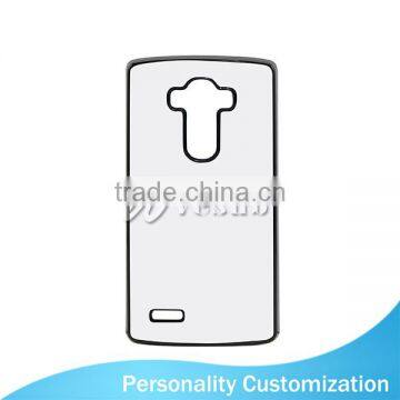 Custom Wholesale 2D Sublimation Printing Stylish DIY Black Plastic TPU 5.5 Inch Mobile Phone Case For LG G4 photo-2