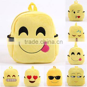 Wholesale New Design Emoji Plush School Bag For Children