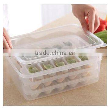 CY034 Household Article Fresh Dumpling Crisper Box Microwave Thawing Non Stick Food Tray Dumplings Preserving Box photo-3