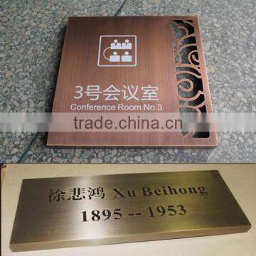 Etching Stainless Steel Metal Number Letter Signage Outdoor Sign Board