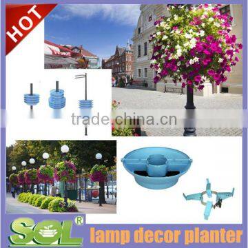 best selling products hanging flower pot vertical gardening lamp post planter