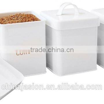 Airtight Retro Enamel Steel Bread Bin Biscuit Tin Tea/Coffee/Sugar Canisters Set of 5 photo-6