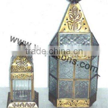 Christmas Decor Pillar Hanging Metal Candle Lantern photo-5