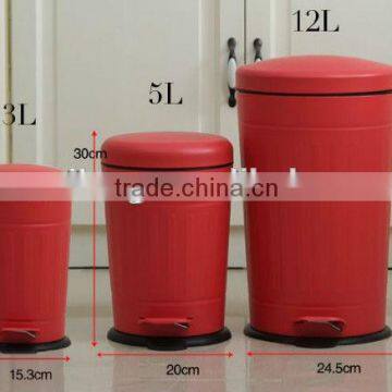 round metal dust bin for bathroom/toilet