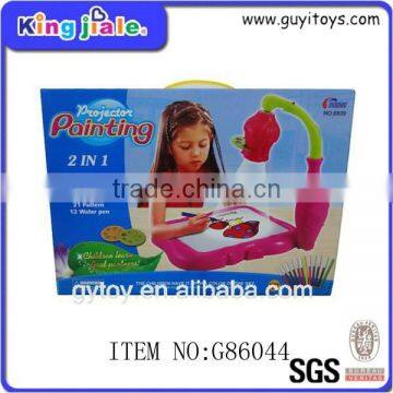Safe custom 4 in 1 children cheap educational projector painting toy