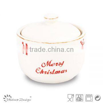 Christmas Round Sugar Pot